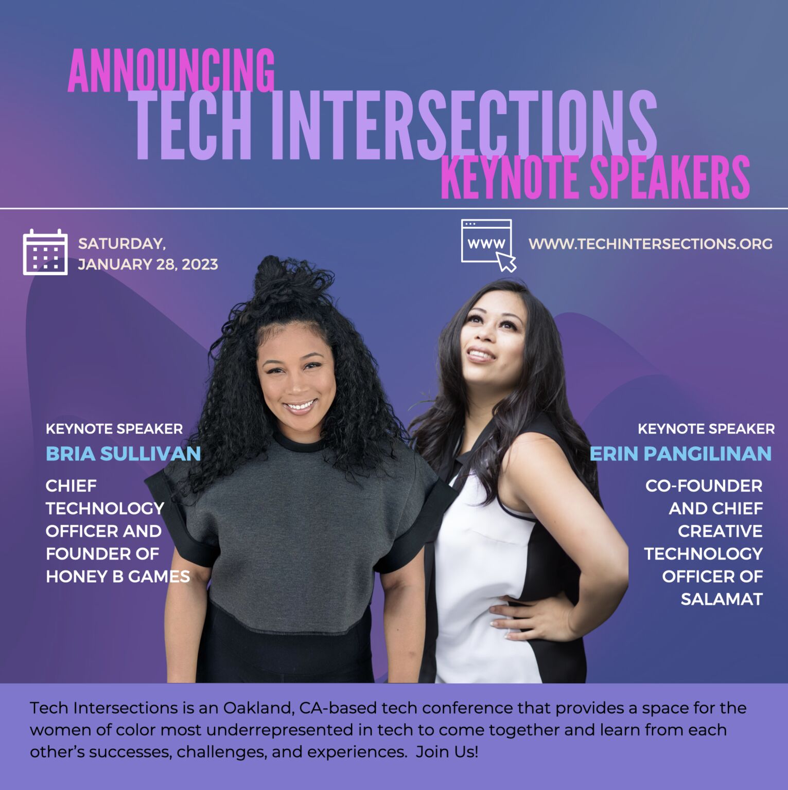 Shout-outs to Bria Sullivan who closed the day with her Q&A keynote with Idalin. 